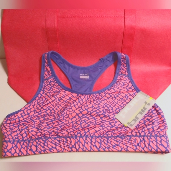HIND SPORTS BRA/SHORTS/TANK TOP PURPLE & PINK ACTIVEWEAR SET L USA NWT & NWOT